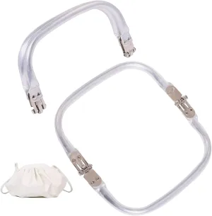 CHGCRAFT 2Pcs Purse Clasp Frame Kiss Locks Frame Replacements Handles Frame for Purse Making Cloud Bag Handbag Making Sewing Bag Clutch Crafts DIY Projects,16.5x9.2x2.05cm