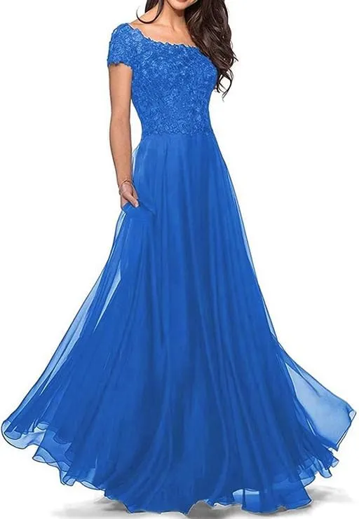 Chiffon Mother of The Bride Dresses Lace Appliques Prom Dresses 2025 A Line Elegant Formal Evening Gowns ACE165