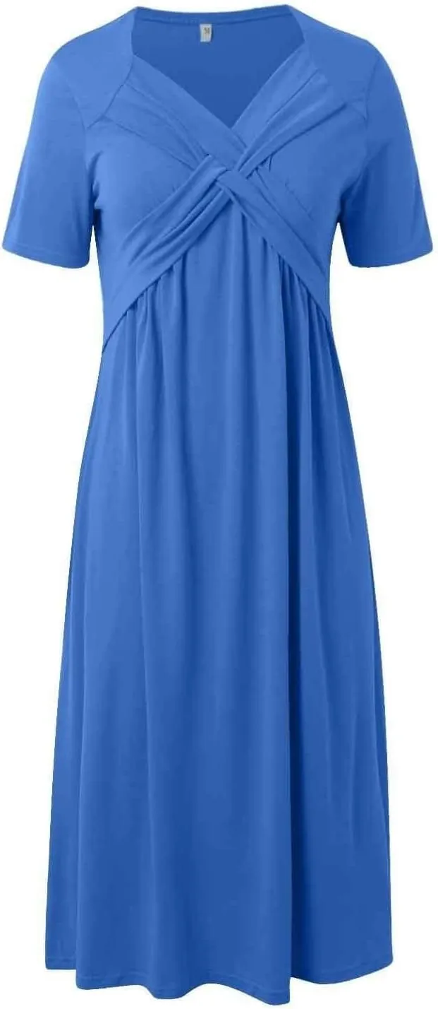 Chiffon Waist Dress for Women Flowy A Line Long Sleeveless Dress Solid Colour Summer Beach 2025