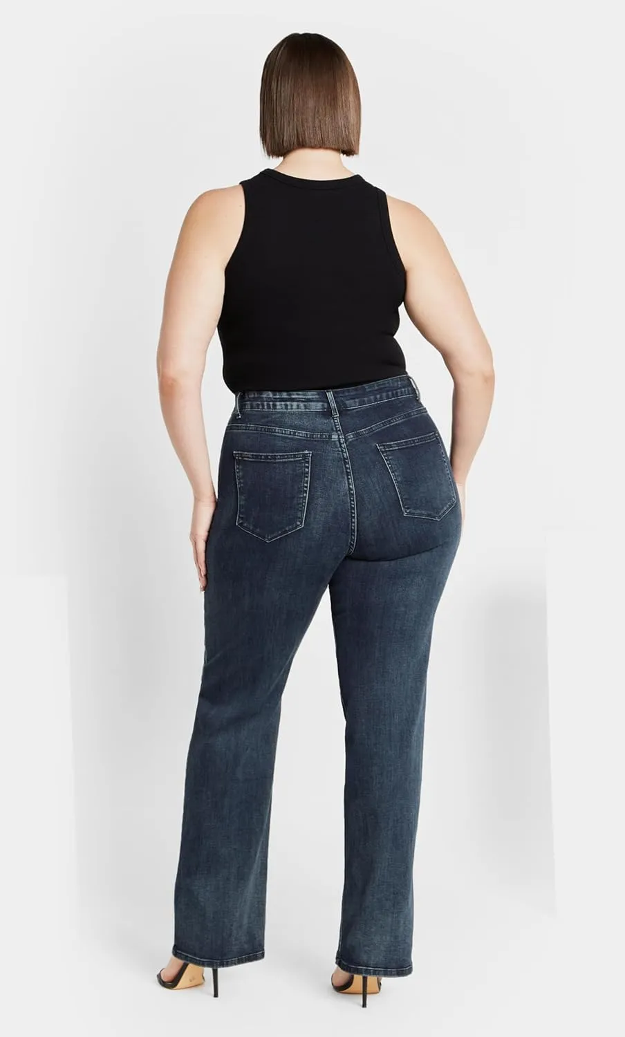 City Chic Women's Plus Size Harley Ivy Straight Jean