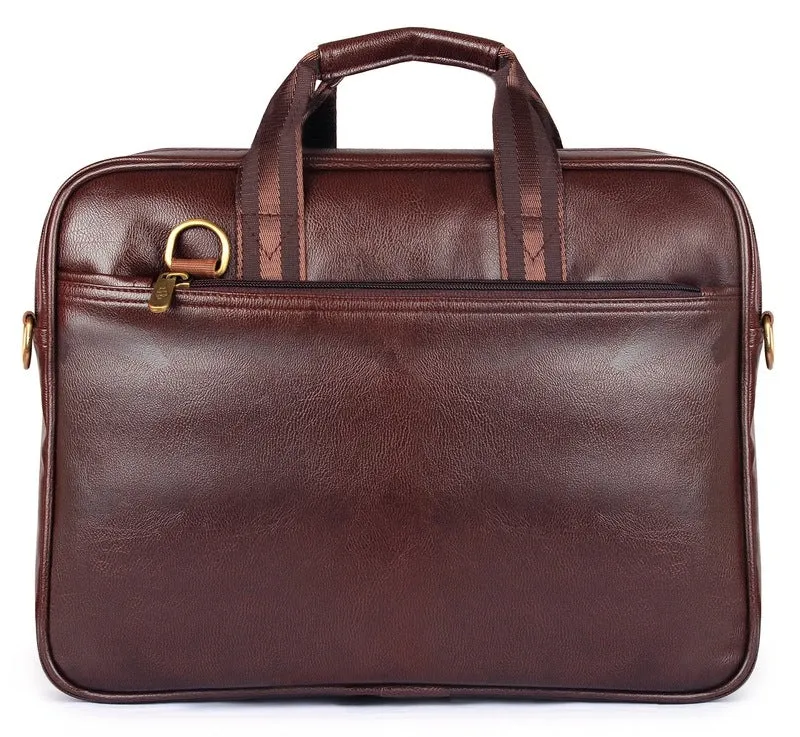 Classic Laptop Bag - Stylish and Functional | Compatible with 15.6 Inch Laptops | Chestnut Brown