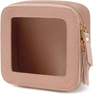 Clear Makeup Bag, Small Makeup Bag TSA Approved Toiletry Bag Cosmetic Travel Bag Cute Makeup Bag Organizer Makeup Case Pouch Car Essentials for Women Men