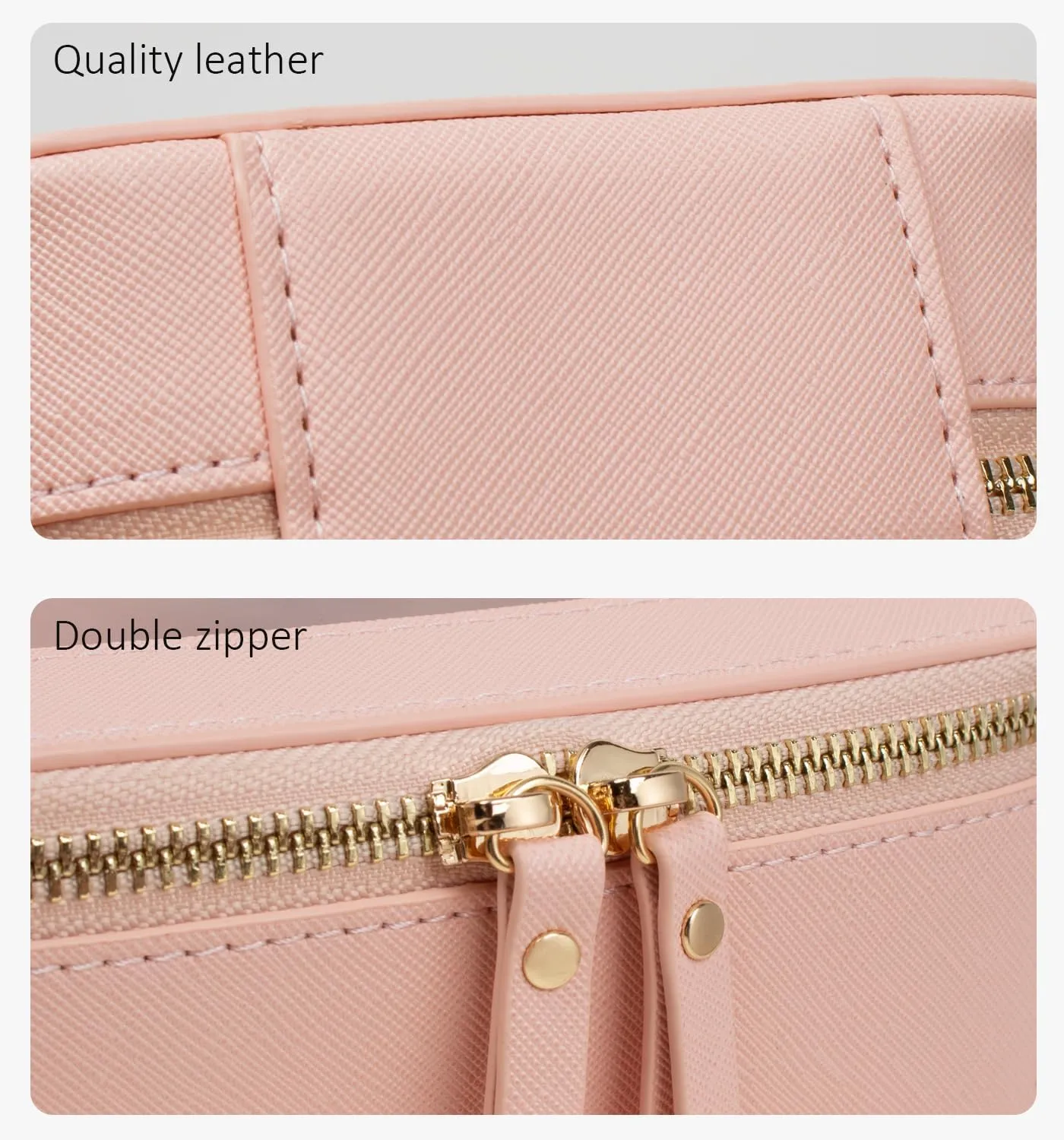 Clear Makeup Bags TSA Approved Toiletry Bag Handle Large Opening,Clear Toiletry Bags for Carry-on Traveling Travel Car Accessories Essentials Organziation Storage for Women Girls(Pink, Mini&Large)