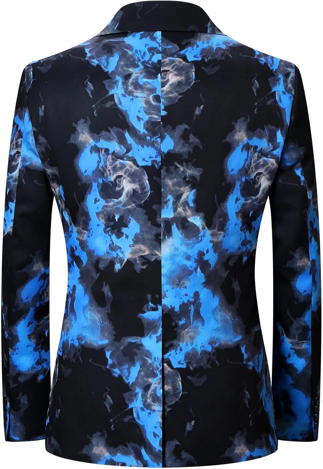 Cloudstyle Mens 2 Piece Print Suit Floral Party Dress Jacket Slim 2 Button Blazer Pants