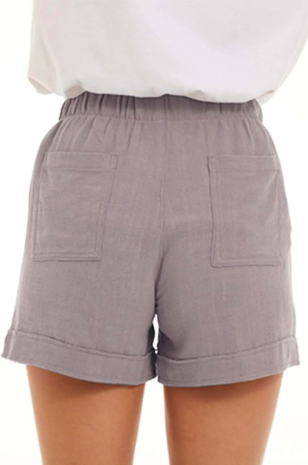 CNFUFEN Summer Lounge Shorts for Women Fashion Linen Wide Leg Flowy Comfy Pants