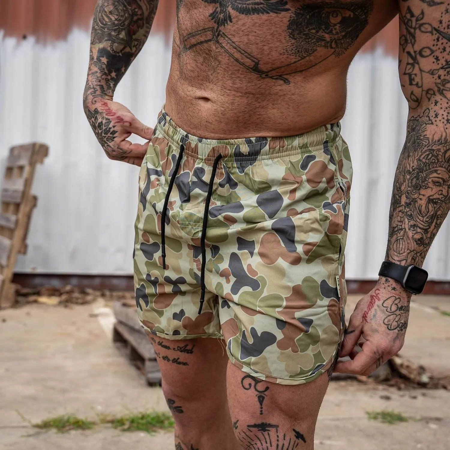 Combat Iron Men’s Tactical Athletic Running Shorts | 5.5” Inseam | Lightweight Full Flex Material | 2 Front Mesh Pockets