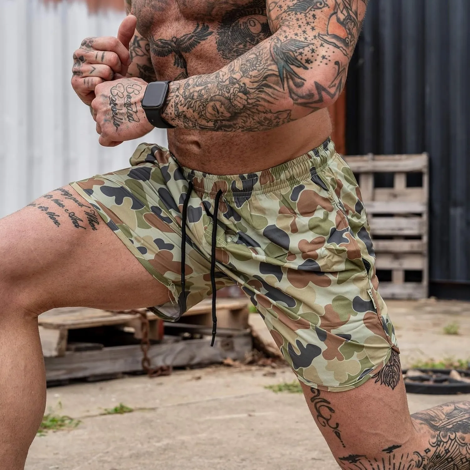 Combat Iron Men’s Tactical Athletic Running Shorts | 5.5” Inseam | Lightweight Full Flex Material | 2 Front Mesh Pockets
