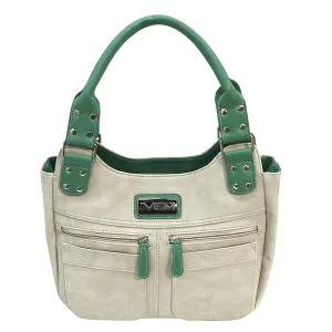 Concealed Carry Hobo Bag-off Wht-seafoam