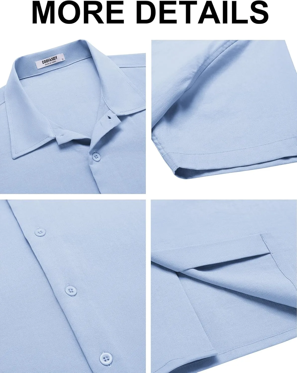 COOFANDY Men's Casual Button Down Shirts Short Sleeve Wrinkle-Free Summer Beach Wear