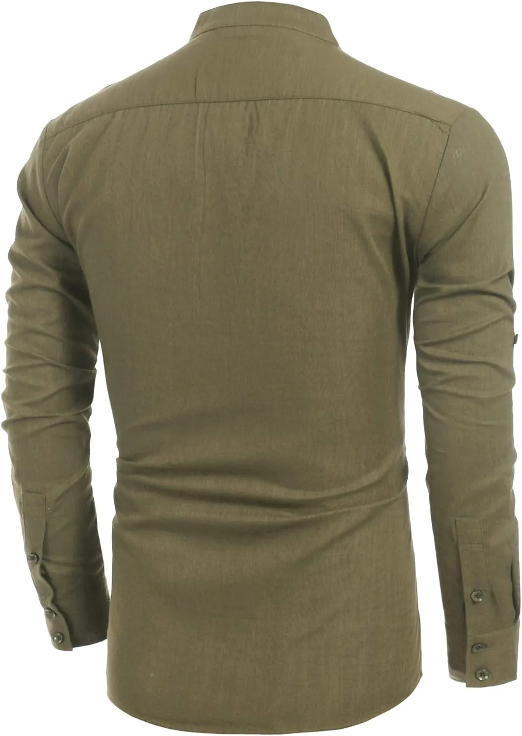 COOFANDY Men's Cotton Linen Henley T-Shirts Long Sleeve Hippie Casual Beach T-Shirts