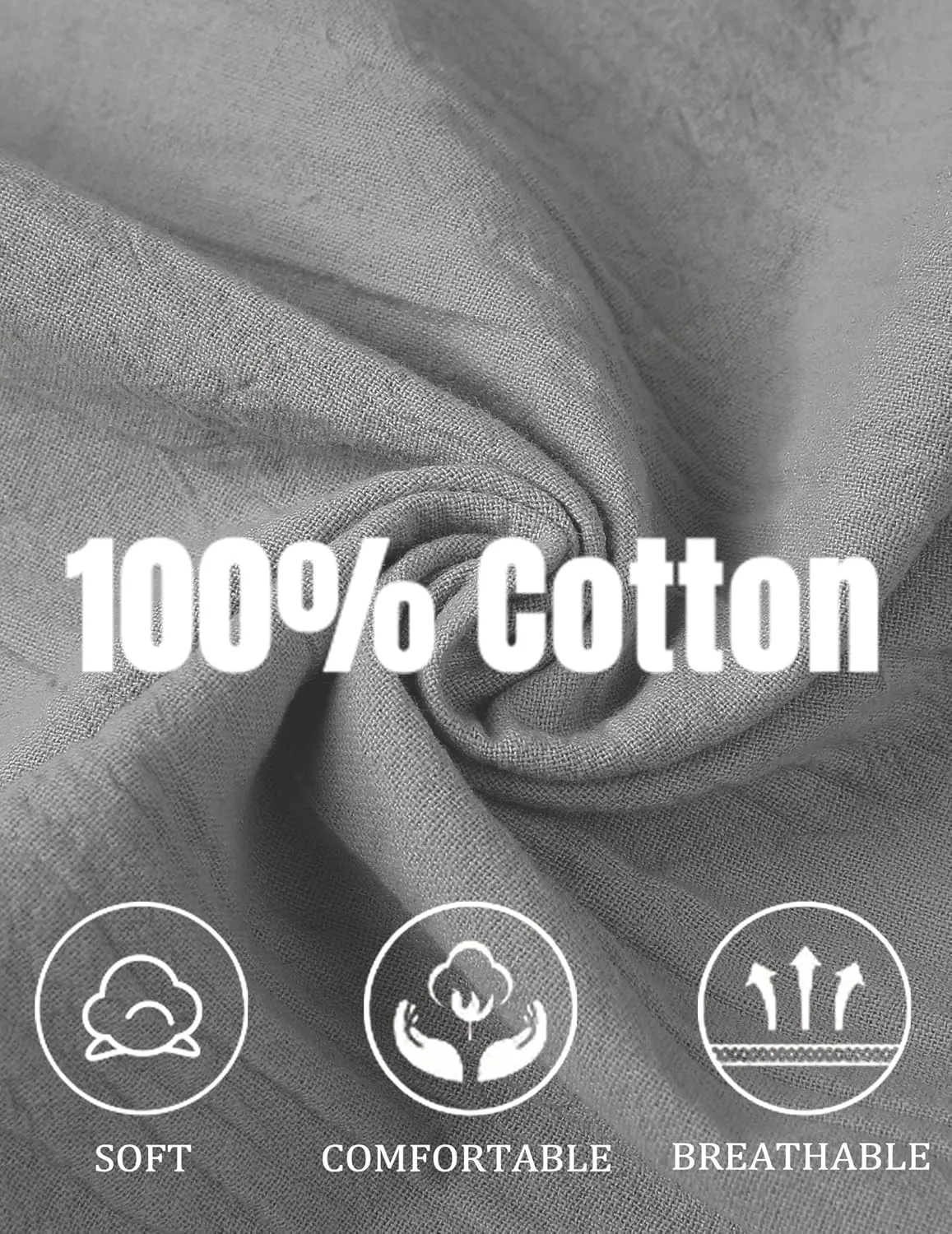 COOFANDY Men's Cotton Linen Pants Casual Harem Pants Elastic Waist Beach Boho Yoga Trousers