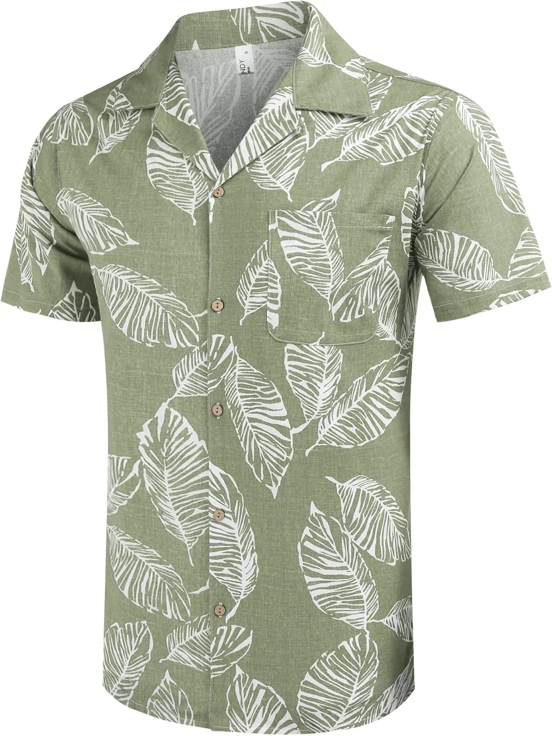 COOFANDY Men's Hawaiian Floral Shirts Cotton Linen Button Down Tropical Holiday Beach Shirts