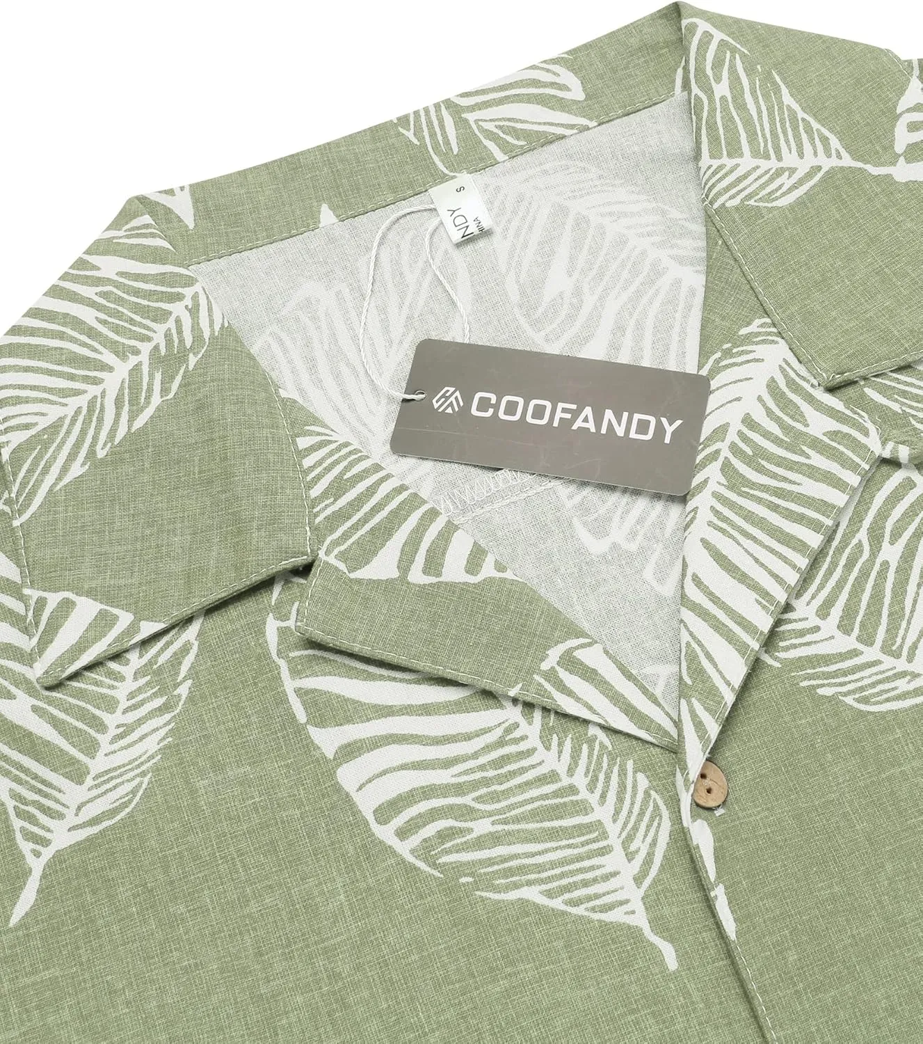 COOFANDY Men's Hawaiian Floral Shirts Cotton Linen Button Down Tropical Holiday Beach Shirts