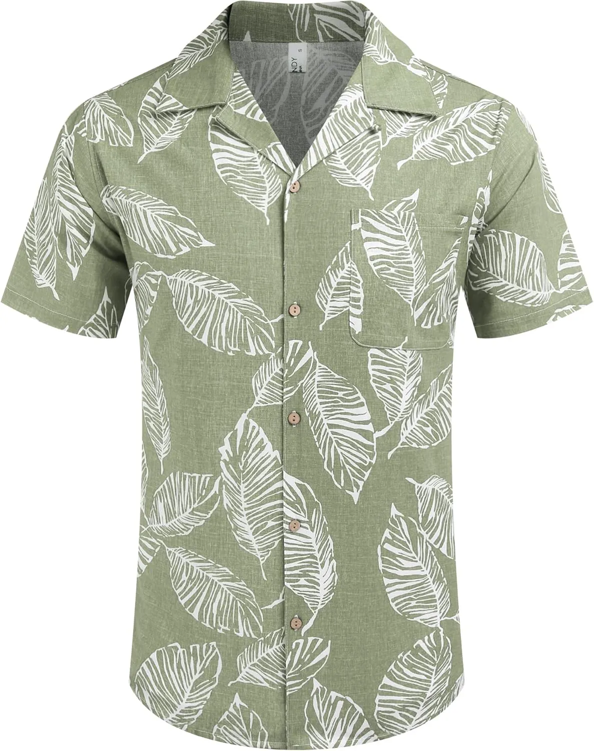 COOFANDY Men's Hawaiian Floral Shirts Cotton Linen Button Down Tropical Holiday Beach Shirts