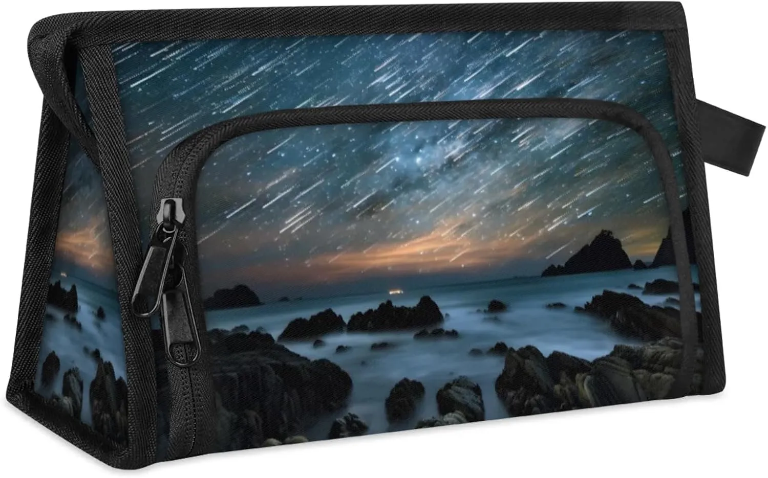 Cosmetic Bag for Women,Waterproof Portable Toiletry Pouch,Travel Toiletry Organizer,Large Cosmetic Pouch,Aesthetic Makeup Organizer Meteor Shower