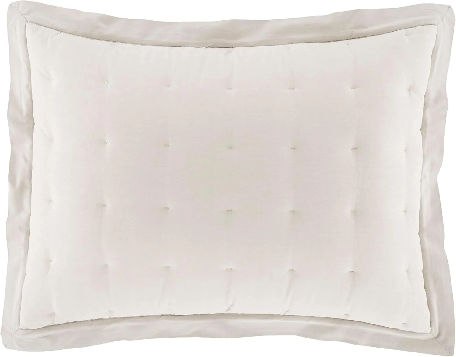 Cozy Cotton Natural Puff Sham, Euro Size, Neutral Solid Pattern
