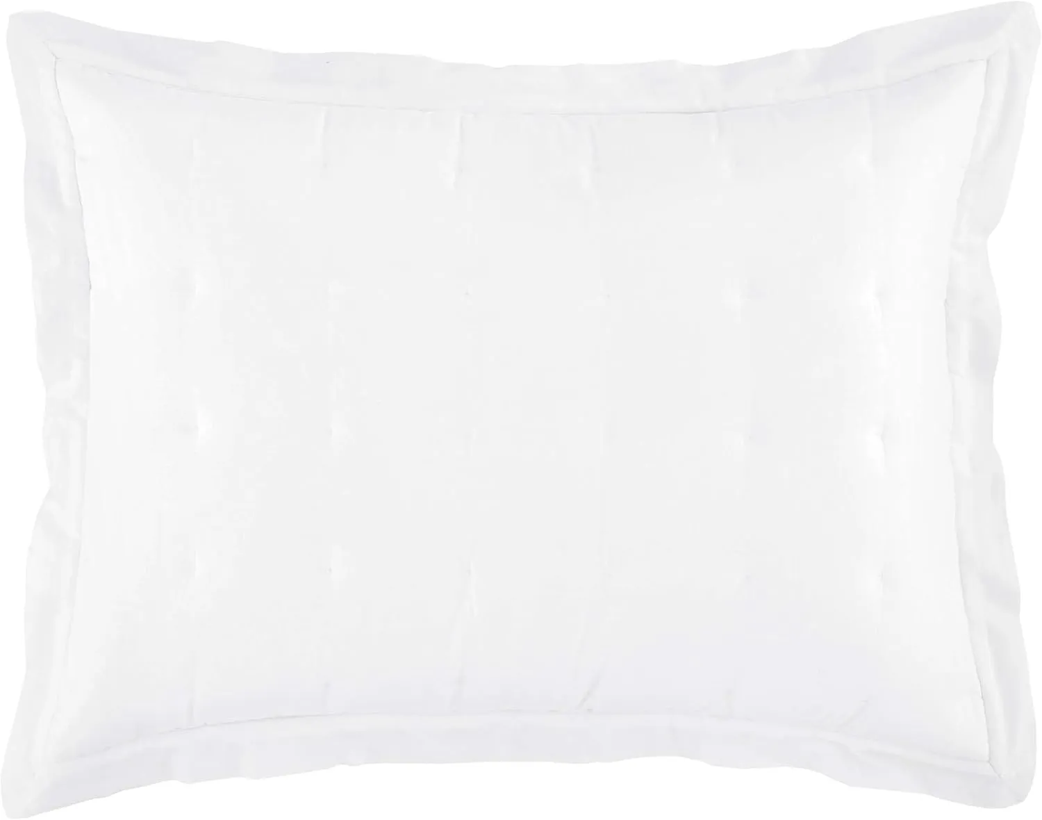 Cozy Cotton White Puff Sham, Euro Size, White Solid Pattern