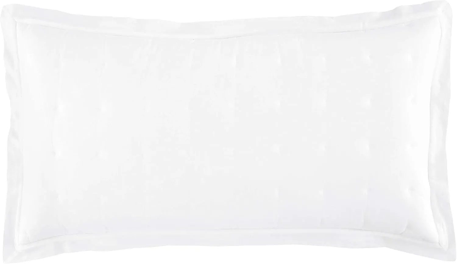 Cozy Cotton White Puff Sham, Euro Size, White Solid Pattern