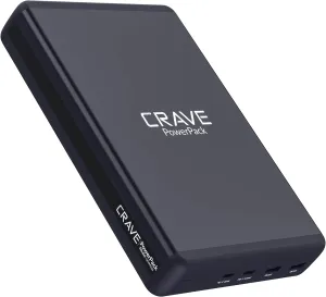 Crave PD Power Bank 50000mAh, PowerPack Portable Battery Pack Charger [Power Delivery PD 3.0 USB-C 100W   Quick Charge QC 3.0 Dual Ports] for MacBook, iPhone, Samsung, and More