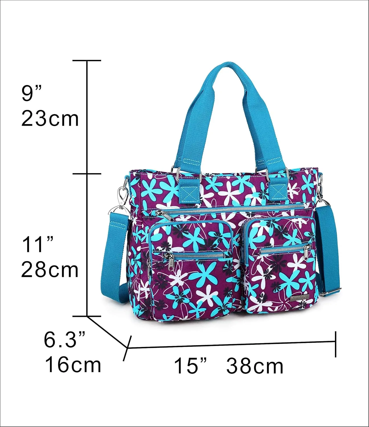 Crest Design Nylon Laptop Shoulder Bag Handbag Teacher Nurse Tote Organizer Travel Work Bag Purse