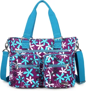 Crest Design Nylon Laptop Shoulder Bag Handbag Teacher Nurse Tote Organizer Travel Work Bag Purse
