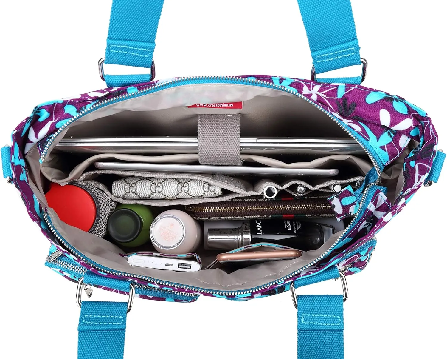 Crest Design Nylon Laptop Shoulder Bag Handbag Teacher Nurse Tote Organizer Travel Work Bag Purse