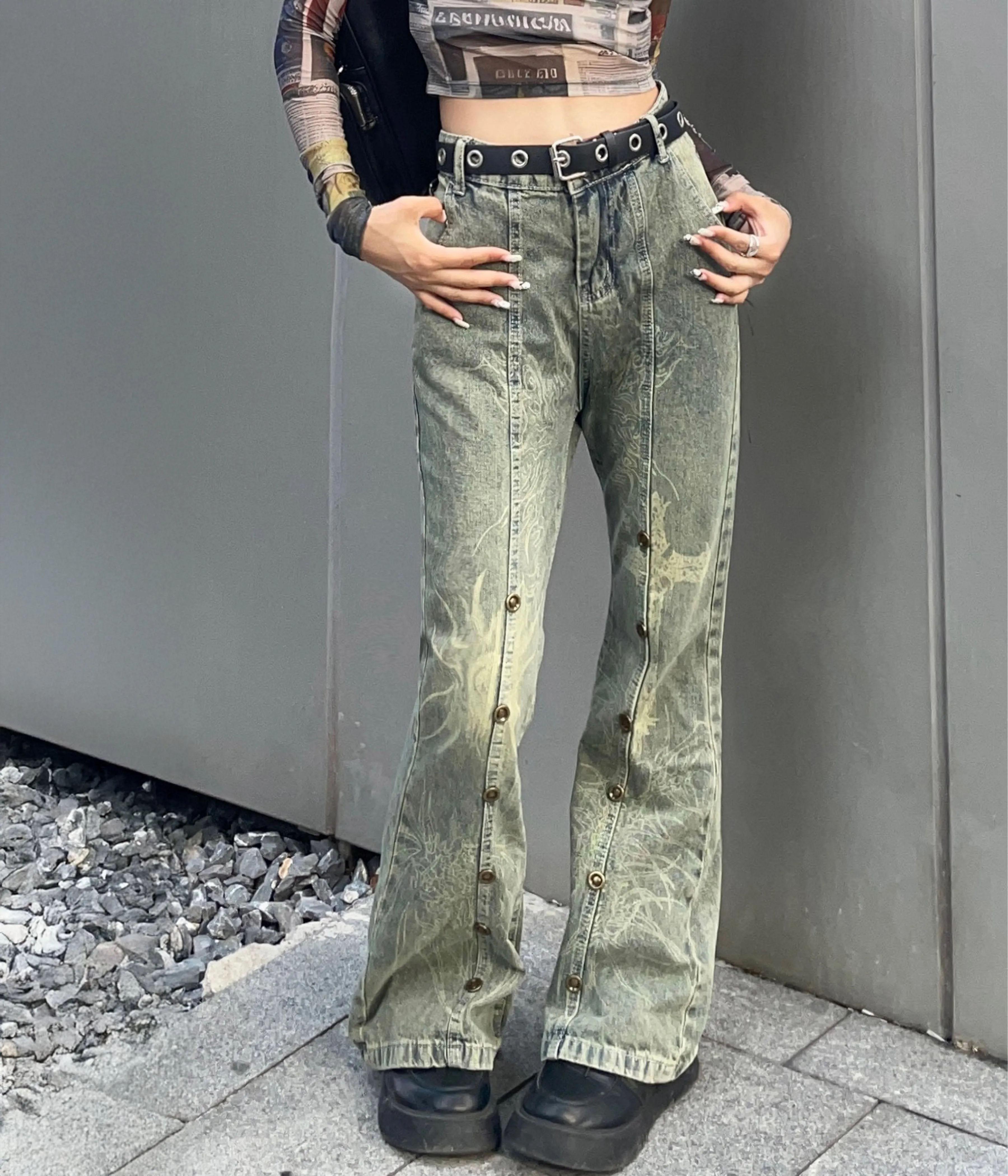 CROSS FLARE DENIM