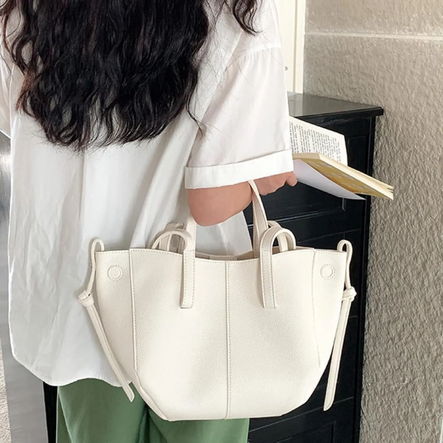 Crossbody Bags for Women Trendy Small Tote Bag Cross Body Purses Faux Leather Handbag