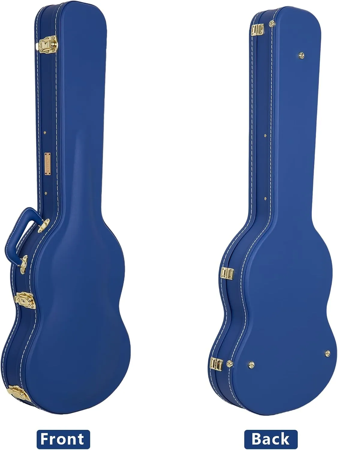 Crossrock Wooden Electric Guitar Case for Gibson SG | Vibrant Blue Faux Leather, Burgundy Velvet Interior, Lock – Designer Series