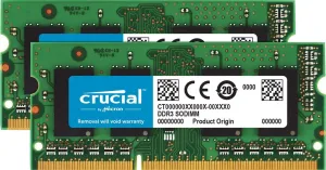 Crucial 16GB Kit (8GBx2) DDR3 1866 MT/s (PC3-14900) SODIMM 204-Pin Memory - CT2K102464BF186D