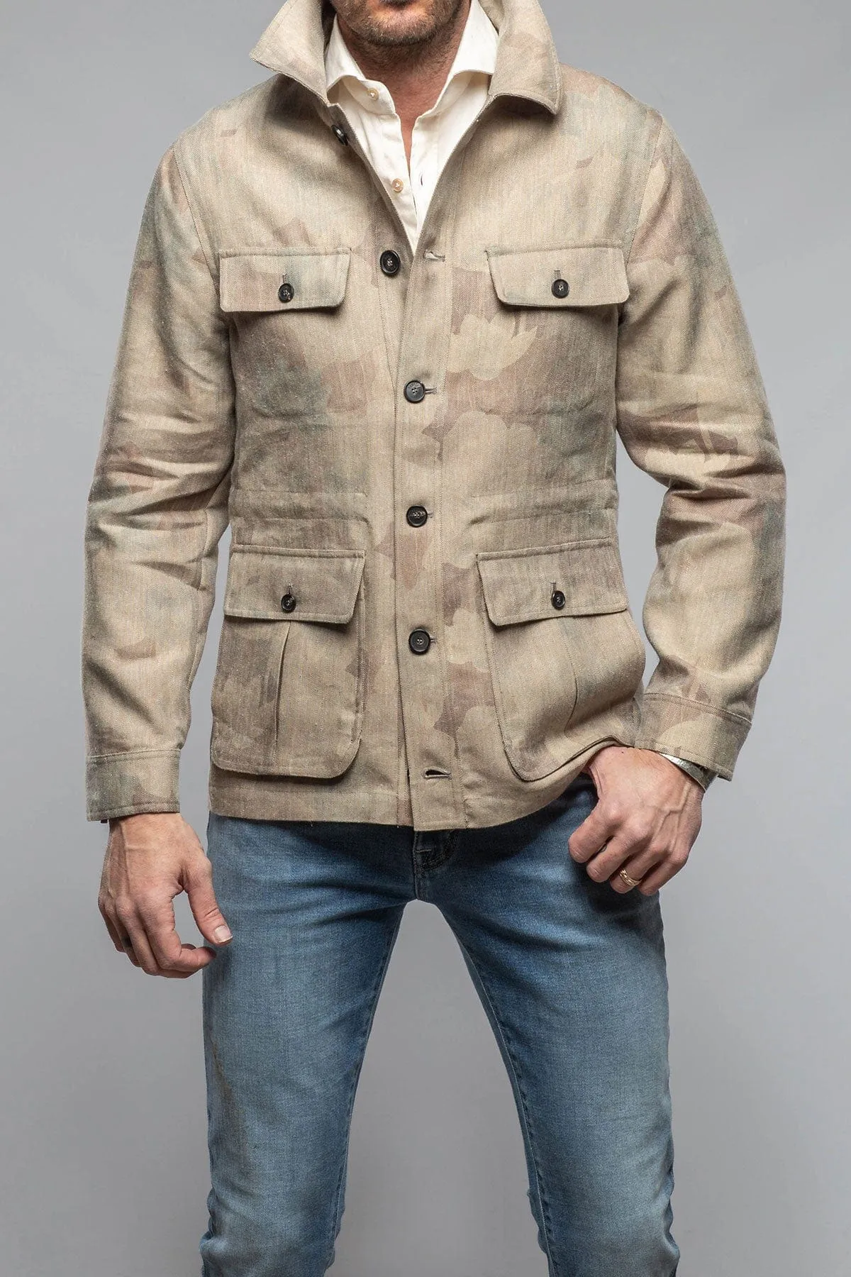 Cuervo Safari Jacket In Printed Canvas