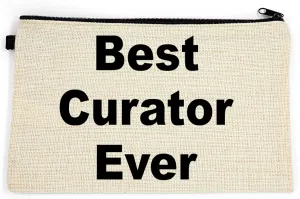 Curator Makeup Bag, Gift For Curator, Best Curator Ever, Toiletry Bag, Birthday Gift For Her, Makeup Bag For Women, Christmas Gift Bag