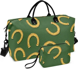 Curve Green Yellow Travel Duffle Bag Duffel Bags Weekender Bag Tote Gym Bag Overnight Duffle Bag Carry On Luggage Bags with Toiletry Bag for Adults Women Airplanes Men Sports Trip Yoga