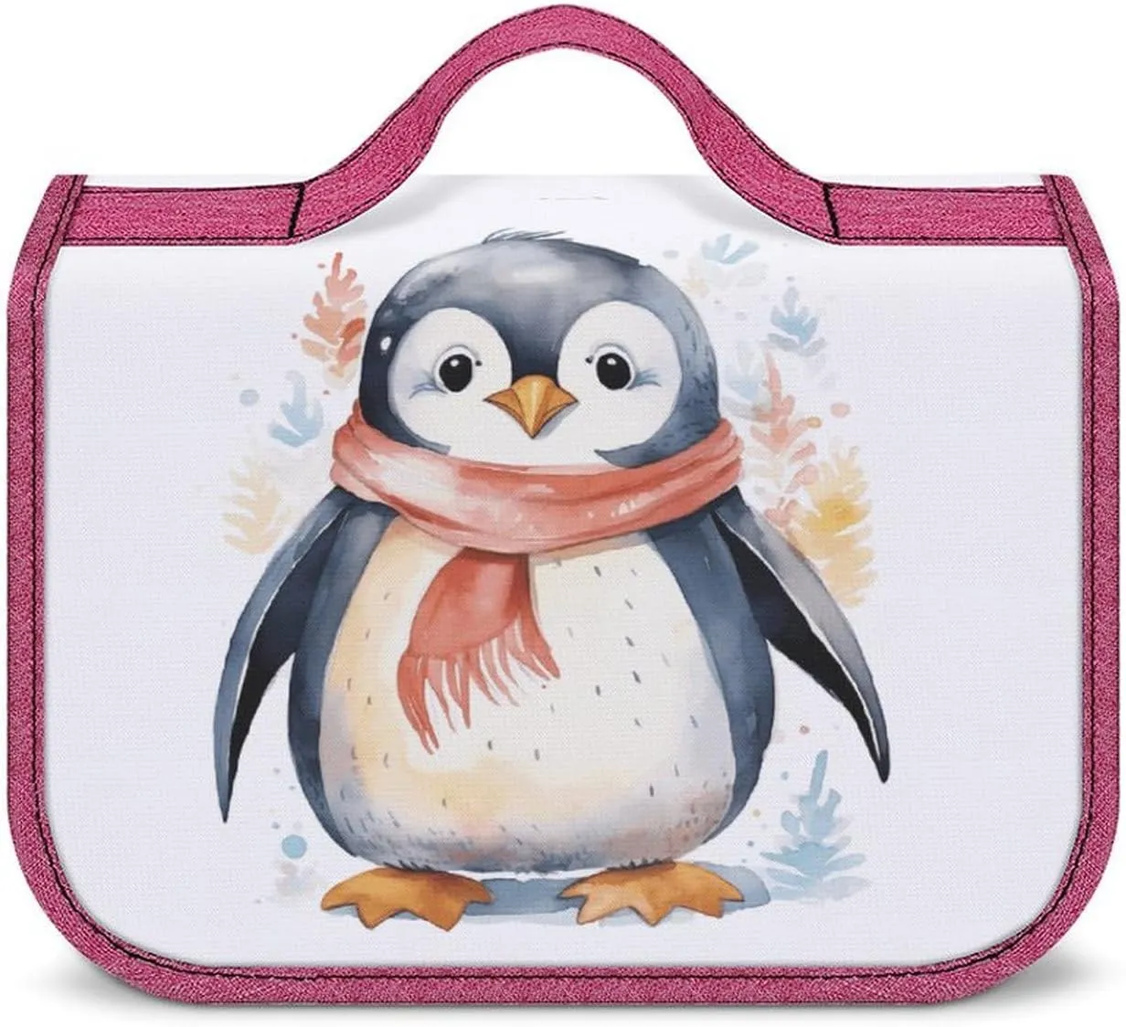 Cute Cartoon Penguin Travel Toiletry Bag for Women,Hanging Toiletry Organizer with Hook, Makeup Bag Travel Organizer for Shampoo,Toiletriesl