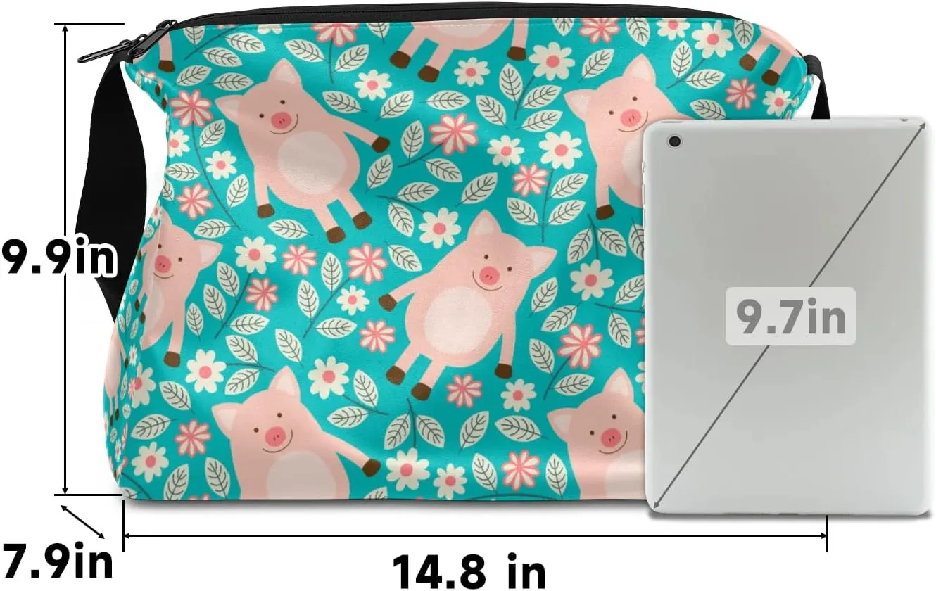 Cute Fat Pig Patterns Small Gym Bag for Men Women Workout Sport Duffle Bag Waterproof Weekender Overnight Bag Lightweight Carry on Tote Bag Crossbody Shoulder Travel Bag for Swim Yoge Dance