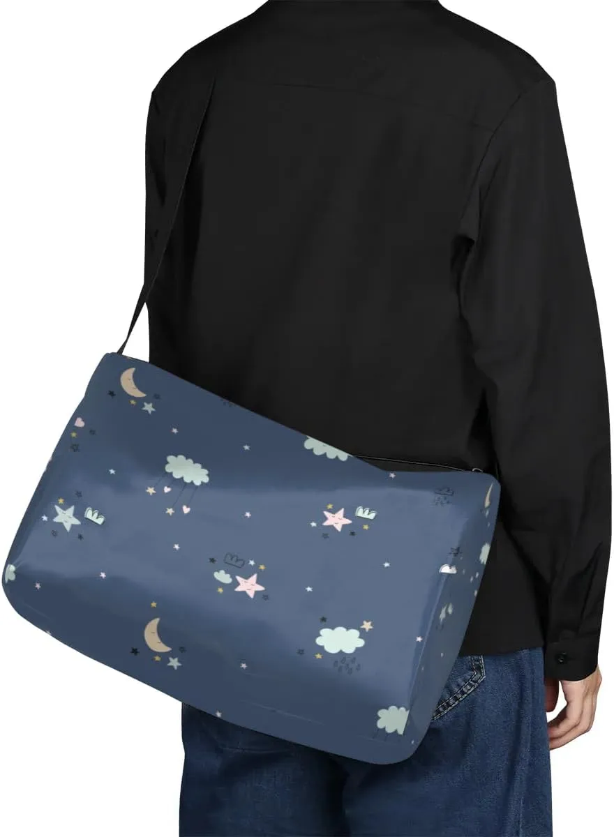 Cute Night Sky Nebula Small Gym Bag for Men Women Workout Sport Duffle Bag Waterproof Weekender Overnight Bag Lightweight Carry on Tote Bag Crossbody Shoulder Travel Bag for Swim Yoge Dance