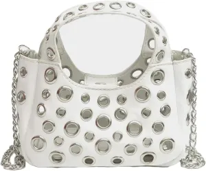 Cute Purse Studded Punk Purses Going Out Y2K Leather Shoulder Bag Everyday Vintage Handbag Aesthetic Purses