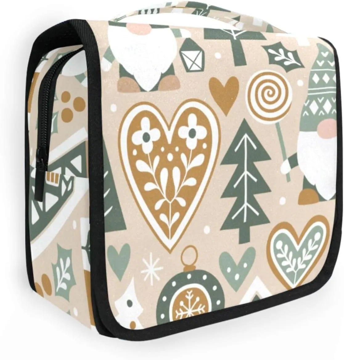 Cute Scandinavian Pok é Mon Travel Toiletry Bag Makeup bag Waterproof Bags with Hanging Hook Foldable Travel Makeup Organizer Cosmetic Bag for Travel Toiletries and Shower Accessories