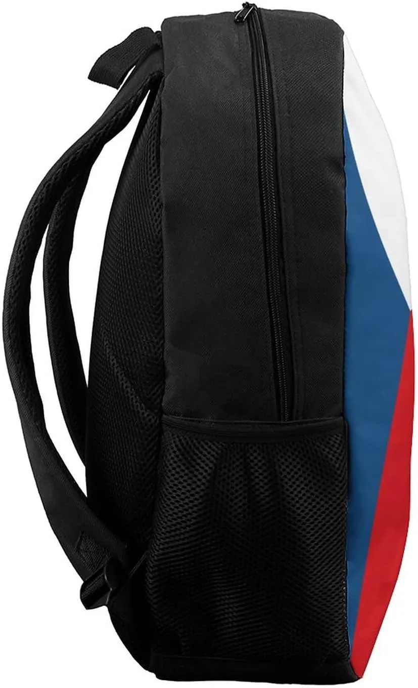 Czech Republic Flag Backpack with Adjustable Straps, Suitable for Travel Picnics Activities