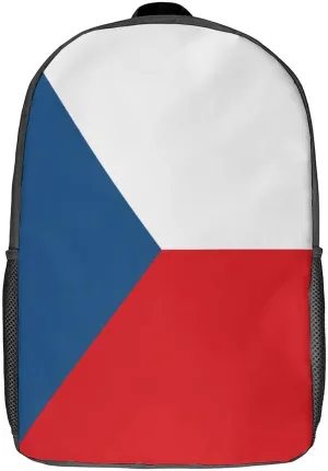 Czech Republic Flag Backpack with Adjustable Straps, Suitable for Travel Picnics Activities