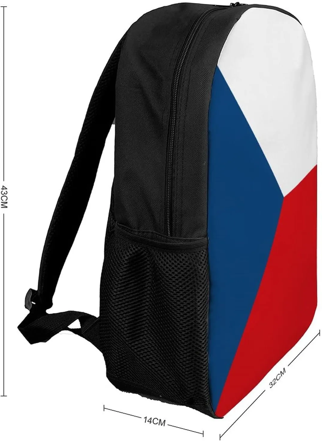 Czech Republic Flag Backpack with Adjustable Straps, Suitable for Travel Picnics Activities
