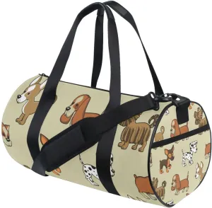 Dalmatian Puppies Seamless Portable Gym Bag, Travel Bag, Luggage bag, Sports Bag, Toiletry Bag with Handles, Detachable Shoulder Strap 17.6 x 9 x 9 inch