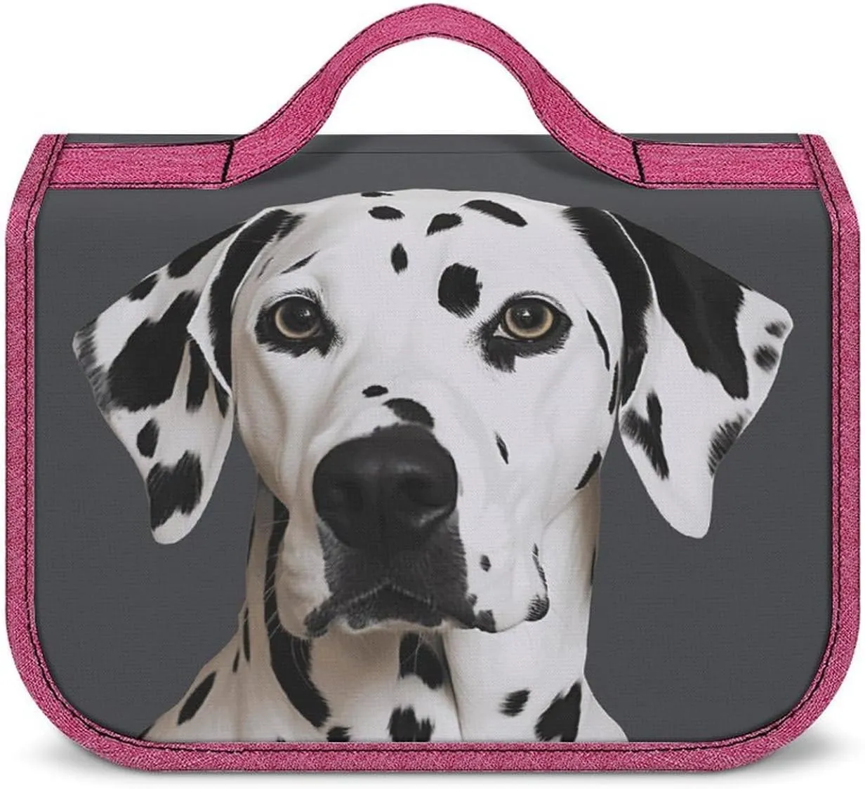 Dalmatian Travel Toiletry Bag for Women,Hanging Toiletry Organizer with Hook, Makeup Bag Travel Organizer for Shampoo,Toiletriesl