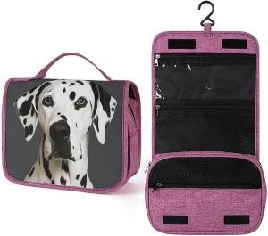 Dalmatian Travel Toiletry Bag for Women,Hanging Toiletry Organizer with Hook, Makeup Bag Travel Organizer for Shampoo,Toiletriesl