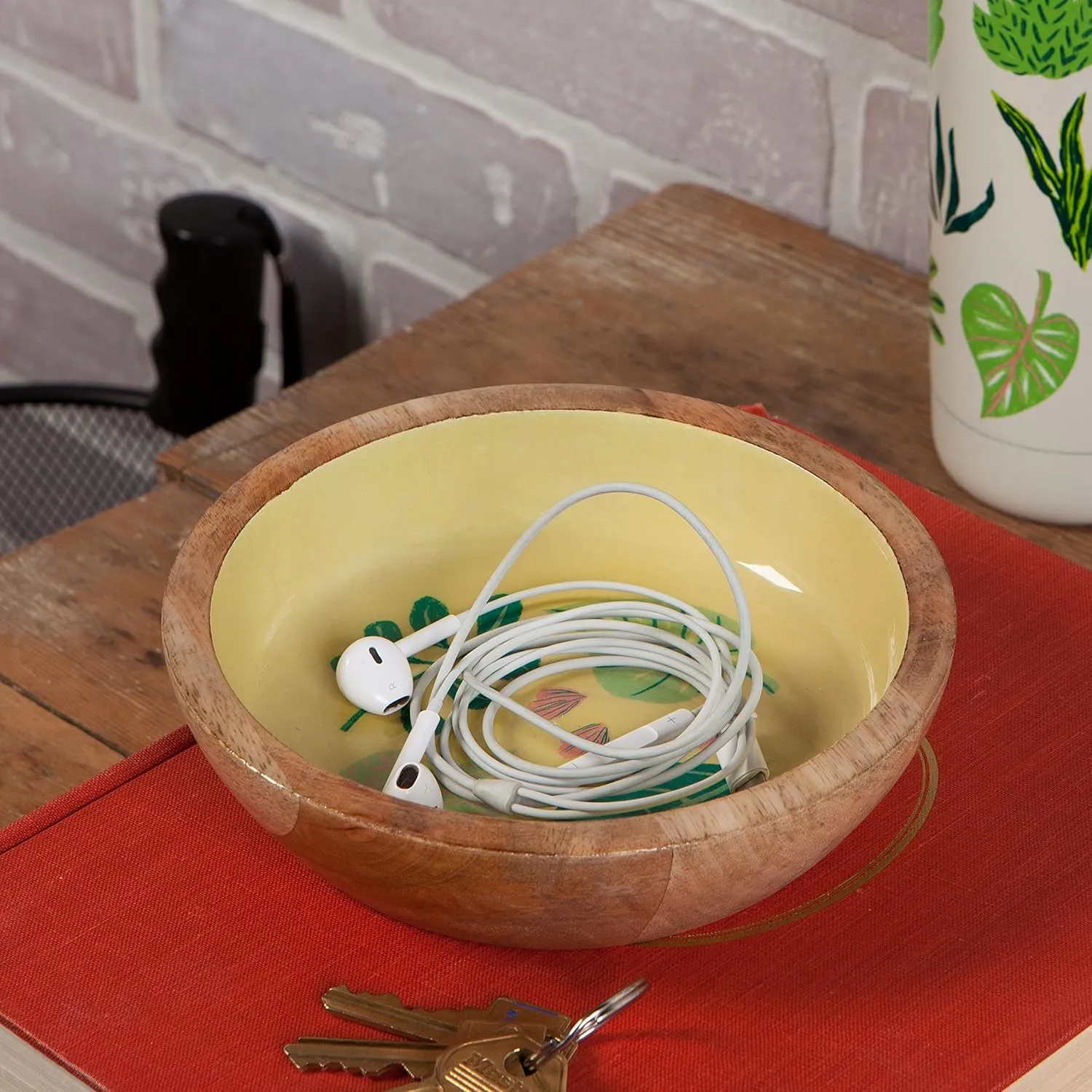Danica Studio Haven Shallow Mango Wood Bowl, 6.25 inches DIA
