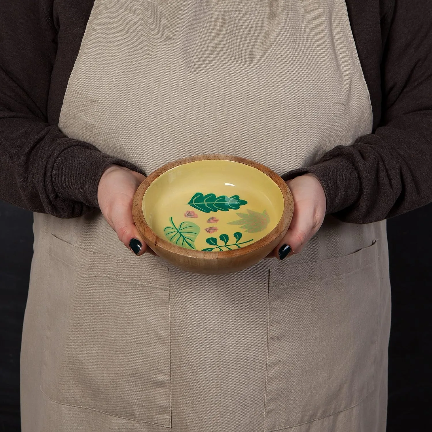 Danica Studio Haven Shallow Mango Wood Bowl, 6.25 inches DIA
