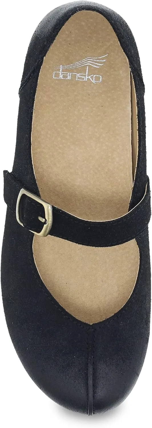 Dansko Women's Mika Mary Jane - Dual Density Cork/EVA Midsole and Lightweight Rubber Outsole Provide Durable and Comfortable Ride on Patented Stapled Construction