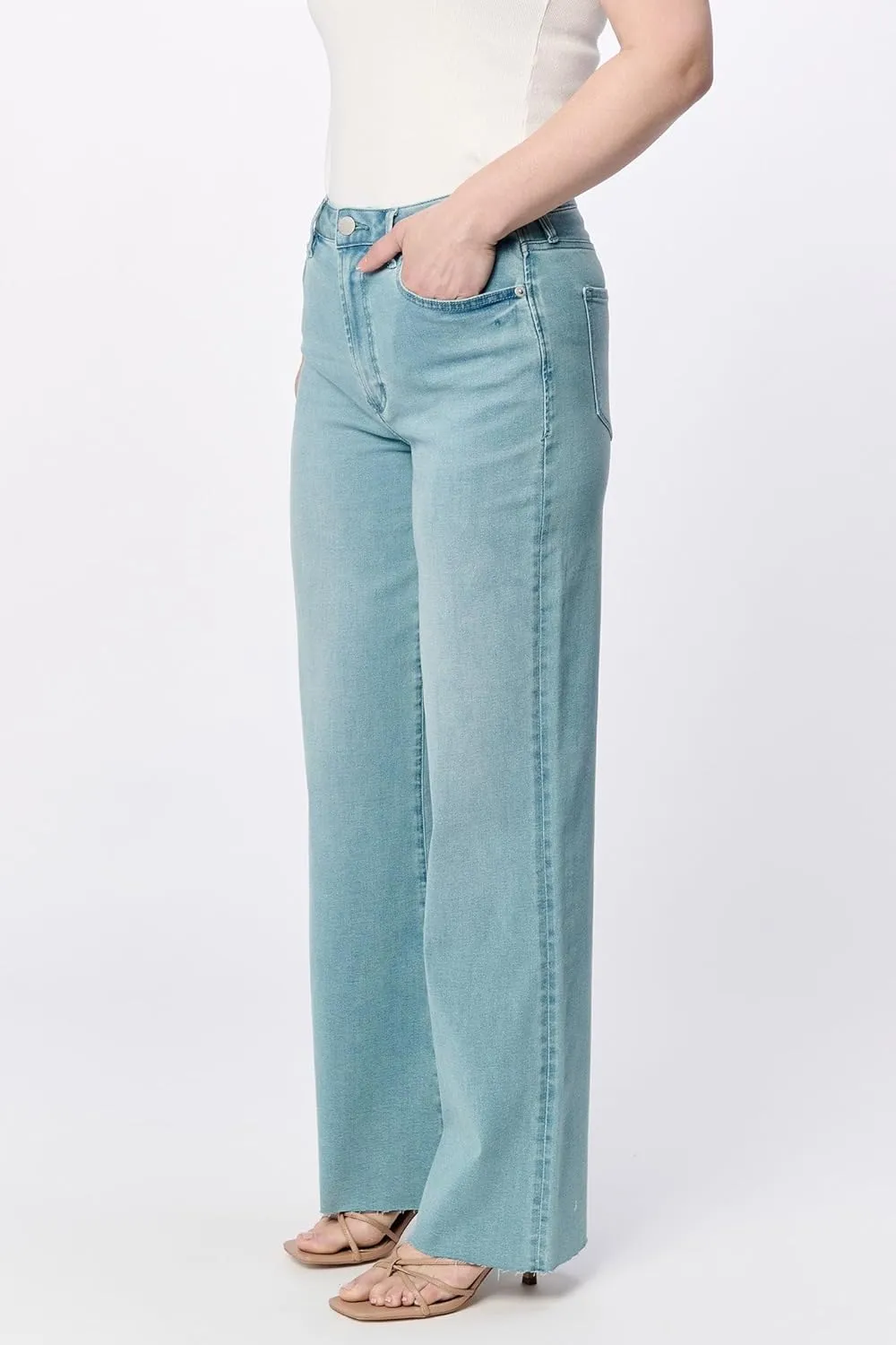 DEAR JOHN Fiona Women's Jeans Wide Leg High Rise Full Inseam