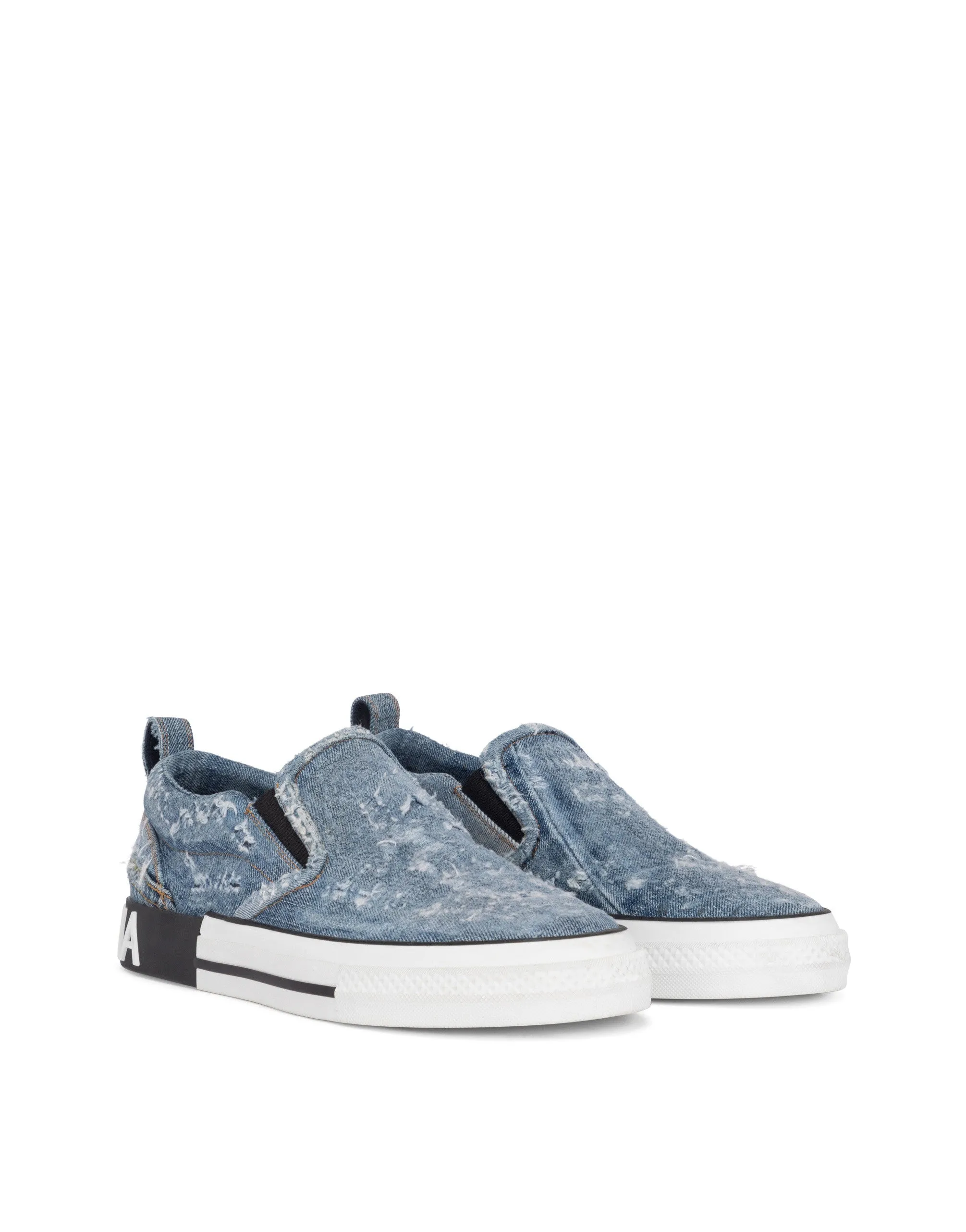 Denim patchwork Custom 2.Zero slip-on sneakers