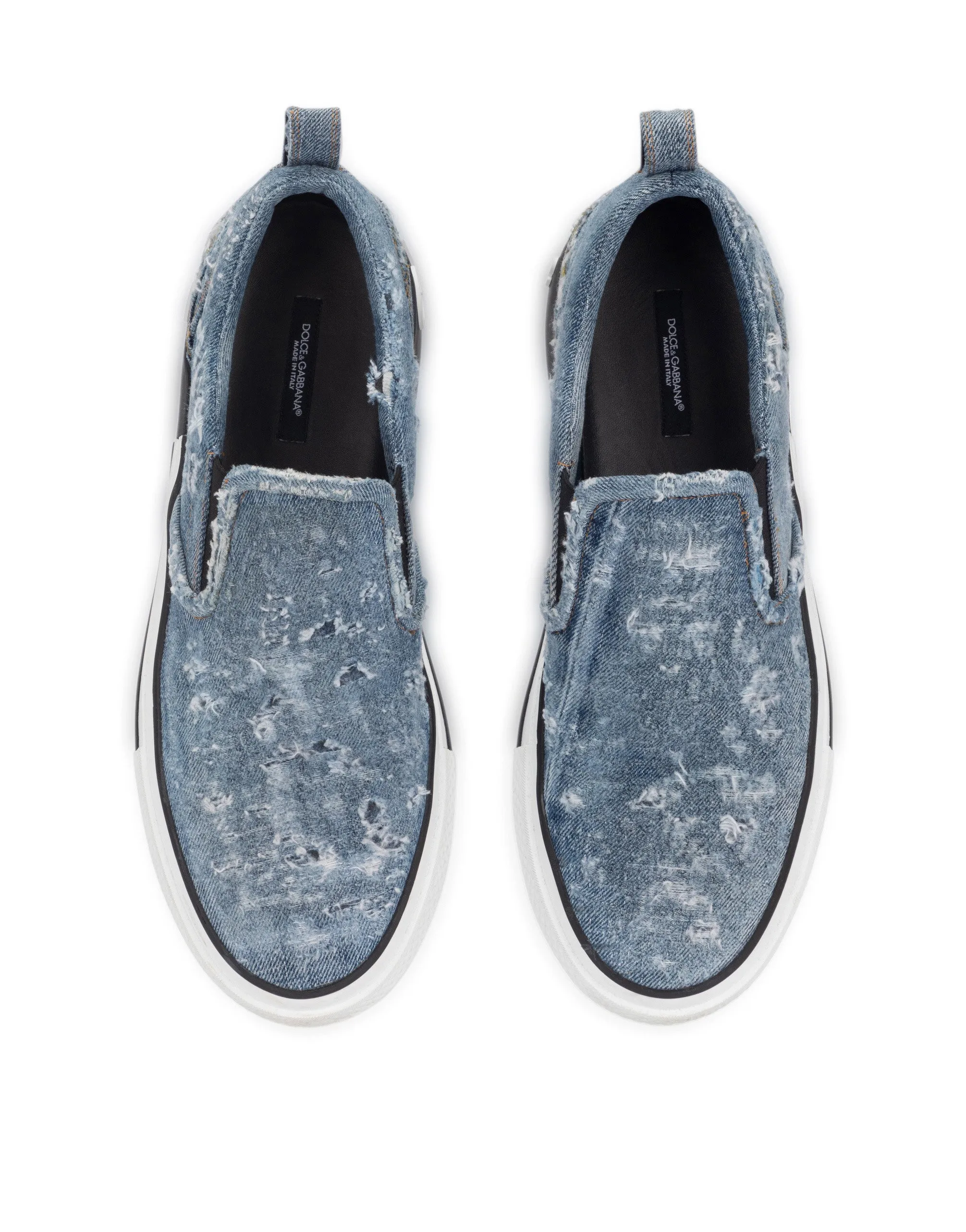 Denim patchwork Custom 2.Zero slip-on sneakers